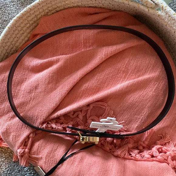 NWT VALENTINO BY MARIO VALENTINO Baby Monogram Logo Leather Belt - Picture 5 of 11